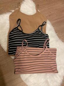 RIBBON STRAPS BLOUSE WITH PADS - Màu be - Xem 2