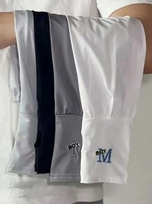 Męskie rękawy z filtrem UV, luźne mankiety bez palców z haftowanymi literami