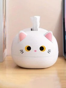 1 pieza - Caja de pañuelos con diseño de gato adorable, cubierta de caja de pañuelos de estilo de caricatura, basada en gatos blanco y negro, usando una artesanía exquisita para congelar la ternura de los gatos por la eternidad, caja organizadora de papel higiénico, caja de pañuelos, decoración del hogar, accesorios de dormitorio, soporte de pañuelos para coche, recipiente para toallitas, caja de pañuelos de cerámica, caja de pañuelos cuadrada, caja para pañuelos, soporte de servilletas, soporte de pañuelos, soporte de toallas de papel, soporte de servilletas, parasol de coche, accesorios de dormitorio, viaje, caja de pañuelos, toallitas, recipiente para toallitas, soporte de caja de pañuelos, soporte de servilletas, reunión familiar de festival, decoración de mesa de cocina y comedor para el hogar, accesorios de decoración del hogar, caja decorativa, regalo de boda para mujer, artículo imprescindible para viajes de verano y festivales - Multicolor - Ver 4