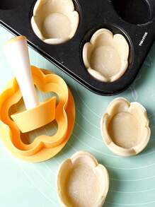 Flower Pastry Cutter And Tart Tamper Set - Ideal For Baking Tarts, Cookies, And Biscuits - Kitchen Gadgets And Accessories - Multicolor - View 1