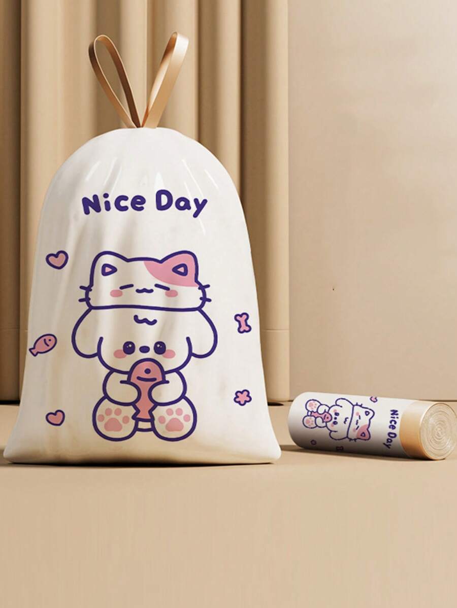 20pcs/Roll Baby Diaper Disposal Bags, Prevent Odor, Multipurpose Use In Kitchen/Bedroom, Cute Design