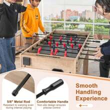 Lifezeal 54 Inches Full Size Foosball Table With Legs 2 Balls & 2 Foldable Cup Holders - Natural Color - View 5