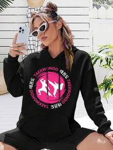 Women's Taekwondo Jacket T-Shirt Training Gear Martial Arts Uniform Competition Apparel - Black - View 1
