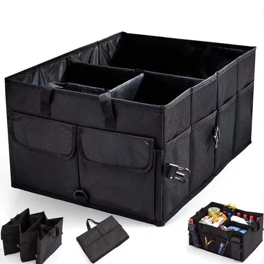 Large Capacity Car Storage Box, Collapsible Cargo Container For Car/Truck Trunk