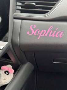 2pcs Personalized Custom Name Tag Stickers, Vinyl Decal Stickers, Name Stickers, Date Stickers, DIY Gifts, Handmade, Handwriting, Wedding Stickers, Gift Stickers. Customizable Holographic Name Stickers For Glass, Cups, Rolls, Balloons, Calligraphy Stickers, Glass Names, Gift Box Decorations, Custom Text Glitter Name & Word Stickers Birthday Graduation, Multi-Functional, Cartoon, For Her, Mom, Friends, Son, Daughter, School, Home Refresh, Warm Ambience, Home & Living, Customized Wall Stickers - 2pcs Pink - View 3