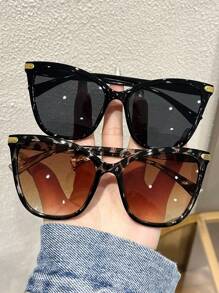 2/3/6 件女士猫眼塑料镜框经典优雅美学辣妹风格最佳朋友风格永不过时的时尚眼镜，适合街头摄影热带海滩度假约会服装，适合所有脸型，适合夏季海滩度假、户外、旅行 - 彩色 - 查看 4