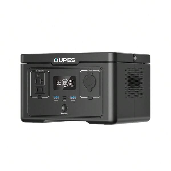 OUPES OUPES Exodus 600 Portable Power Station 600W, 256Wh Solar Powered Generator With 2 AC Outlets(1200W Peak), Full Recharge In 1 Hrs LifePO4 Battery Generator For Camping
