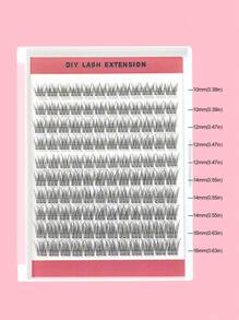 120 عنقود من رموش صناعية واقعية، رموش مينك متقاطعة طبيعية المظهر، بطول 8-16 مم، 10 صفوف، ناعمة وريشية، مناسبة للمكياج الخفيف والكامل، للاستخدام اليومي أو المناسبات، عناقيد رموش، رموش فردية، رموش صناعية - الأسود - مشاهدة 4