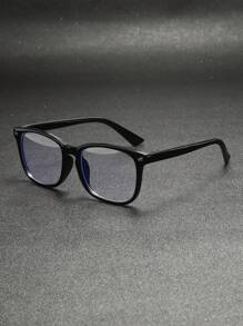 1pc Unisex Round Frame Y2K Futuristic Clear Lens Glasses - Multicolor - View 14