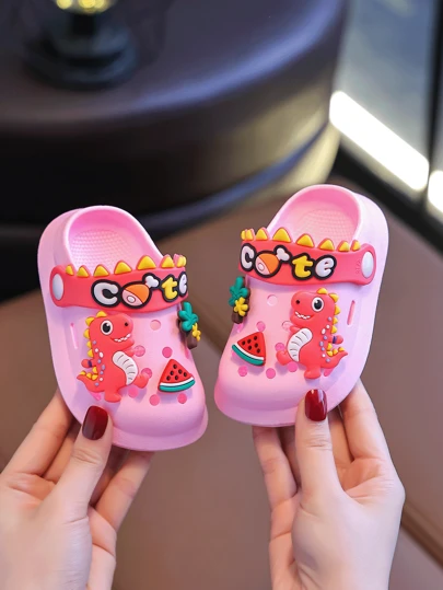 Cute Dinosaur Unisex Baby PVC Clog Garden Shoes - Comfortable Perfect For 0-5 Years Old