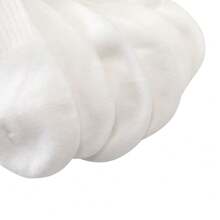 Adidas 3双装徽标中筒袜，男女通用 JI6316 - 白色 - 查看 7