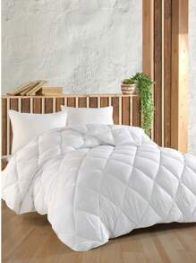 Zeynep Textile | Microfiber Lux Double Quilt With 2 Silicone Pillows | Healthy Sleep Guaranteed | Multiple Sizes - White - View 3
