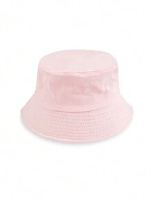 1pc Kids Solid Color Breathable Bucket Hat With Adjustable Inner Band, Versatile Design Suitable For All Seasons, Casual Daily Wear, Hiking, Traveling, Commuting, Available In Multiple Sizes And Colors