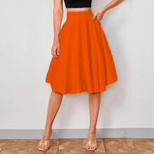MAXI-SKIRT AND WHITE T-SHIRT - Orange - View 4