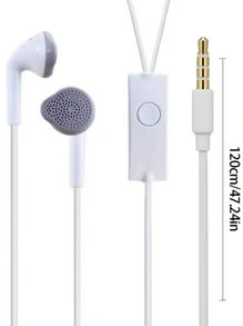 Auriculares con cable de 3.5 mm, auriculares in-ear con graves estéreo, micrófono para llamadas y música, equipo de audio electrónico