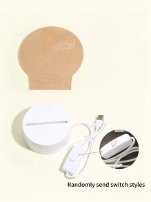 1 件斋月节 3D 月亮夜灯、卧室装饰星月灯、LED 氛围灯、暖光