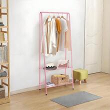 Clothes Rack Heavy Duty Metal Clothes Rack With Shelf Clothes Rack Clothes Rod For Hanging Clothes 60 X 151 Cm - Pink - View 1