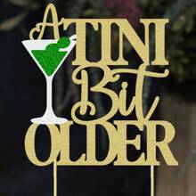 1Pc A Tini Bit Older Cake Topper Happy Birthday Cake Bunting Decor - Birthday Party Cake Decoration Supplies,For Photo Booth Props,Bachelorette Party Decoration - Multicolor - View 5
