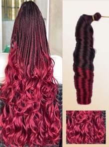 Pack Of 1 Synthetic French Curly Black Blue Pink Brown Spiral Curly Crochet Braids Hair High Temperature Loose Wave Curl Braiding Hair Extensions Suitable For Women And Children Daily Holidays And Cosplay Christmas New Year Carnival Music Festival Braided Hair - Multicolor - View 17