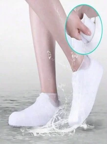 2 Pairs Of Waterproof Non-Slip Shoe Covers, Reusable, Waterproof Protection, Outdoor Rain Boots Waterproof Shoe Covers, Reusable, Rainproof. Multiple Colors Available, Rain And Sand Proof Rain Shoe Covers, Silicone Waterproof Shoe Covers, Rainy Day Shoe Covers, Reusable Non-Slip Rain Boots (Fits Size 34-45)
