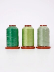 Set de 3 piezas de hilo de coser de poliéster premium: colores regulares mixtos para coser en casa, para máquina y costura a mano (1100 yardas cada uno)