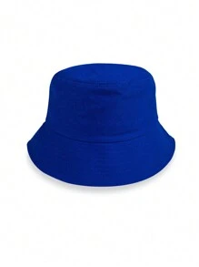 1pc Kids Solid Color Breathable Bucket Hat With Adjustable Inner Band, Versatile Design Suitable For All Seasons, Casual Daily Wear, Hiking, Traveling, Commuting, Available In Multiple Sizes And Colors