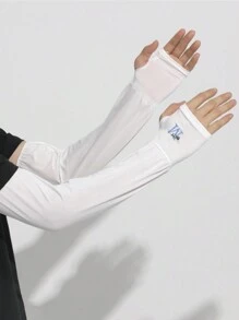 Męskie rękawy z filtrem UV, luźne mankiety bez palców z haftowanymi literami