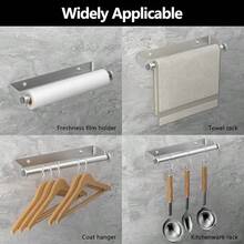 Under Cabinet Paper Towel Holder, Adhesive Or Drill Mount Paper Towel Holder, Wall Mount Paper Towel Holders Kitchen Or Bathroom (Black) - Silver - View 4