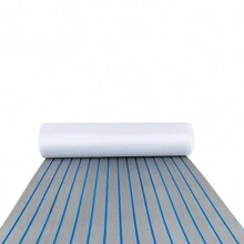 YUNRUX Alfombra para suelo de yate y barco de espuma de teca EVA de 95 "x 35", alfombra para cubierta, alfombra antideslizante autoadhesiva, alfombrilla para suelo de yate y barco de espuma EVA, alfombra para cubierta de teca