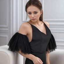 Popular Wedding Accessories, Bride Arm Decoration, Multi-Layer Mesh Arm Sleeve, Elastic Design, Elegant & Romantic Wedding Supplies