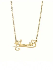 Dây chuyền mặt dây chuyền hình trái tim khắc tên, tự làm, sáng tạo, cá nhân hóa, quà tặng Ngày Valentine, màu vàng, phong cách, nhiều màu sắc, cổ điển, đơn giản, unisex, giản dị, dễ thương, tùy chỉnh, quà tặng lý tưởng cho người yêu, bạn bè, tốt nghiệp, dạ hội, tiệc tùng, quà tặng Ngày của Mẹ, đồ dùng học tập, tựu trường, quà tặng giáo viên, phòng ký túc xá, sinh viên cao đẳng, đại học, sinh viên năm nhất, năm hai, sinh viên năm ba, mùa thu sang trọng, phong cách tiện dụng, lãng mạn tinh tế, vẻ ngoài quyến rũ. - Nhiều màu - Xem 4