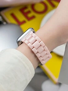 1 chiếc dây đồng hồ thời trang nữ màu hồng, tương thích với Apple Watch 38mm 40mm 41mm 42mm 44mm 45mm 46mm 49mm, dây đồng hồ tối giản tương thích với Apple Watch Series 11 10 9 8 7 6 5 4 3 2 1 SE, tương thích với Watch S11 S10 S9 S8 S7 S6 - Hồng - Xem 3