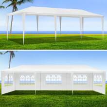 10x30' Wedding Party Canopy Tent Outdoor Gazebo With 8 Removable Sidewalls - White - View 5