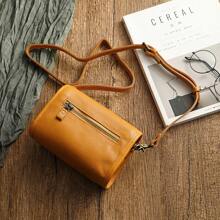 Genuine Leather Crossbody Bags For Women Green Shoulder Bag Mini Purses For Women Small Cross Body Leather Bag For Woman Trendy Compact Preppy Fashion Vintage Small Purses Cross Body Bag Fall Spring Winter Summer Bags For Women Teacher Christmas Wedding Birthday Gifts Holiday Travel Essentials Purses And Bags Little Bags For Ladies Party Bags - 墨綠色 - 查看 3