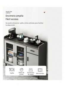 Muebles Archiveros Madera Lockers Tamano Oficio Gris 100cm - Gris - Ver 2