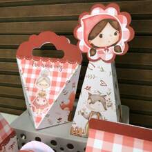 Kit 20 LITTLE RED RIDING HOOD Boxes - Boxes For Decoration And Souvenirs For Children's Birthdays - Take And Assemble - As In the Photo - View 8