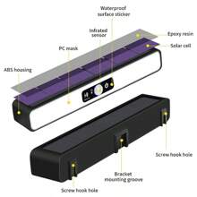 Solar Flood Light Motion Sensor, 500LM Bright 3 Lighting Modes Solar Wall Light Cordless, Dusk To Dawn Modern Wall Sconce Solar Step Light Outdoor For Patio Backyard Driveway