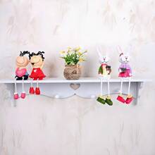 1Pcs Heart Floating Shelves Shaped Floating Wall Shelf Storage Shelf Mounted Storage Display Rack Bookshelf For Home Storage DecorationRoom Decor - White - View 4