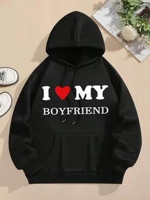 Customized Women's Hoodie, Personalized With Funny Text, Photos, Names, Boyfriend/Girlfriend, Spouse, Pets, Family, Kids, Parents - Any Design You Want
