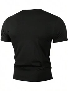 Men's 2-Piece Sports T-Shirt, Men's Functional Shirt, Quick-Drying Breathable Training Shirt, Fitness Running Shirt, Summer Casual Comfort Shirt