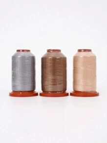 Set de 3 piezas de hilo de coser de poliéster premium: colores regulares mixtos para coser en casa, para máquina y costura a mano (1100 yardas cada uno)