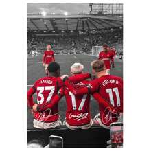 1 幅动态足球庆典帆布海报 - 墙壁艺术，以球员为特色，非常适合卧室和客厅装饰，体育爱好者礼物可选框架 - A - 查看 1