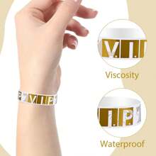 100PCS Paper Bracelet Color Entry Festival Party Event Arm Label Index Stamp With Disposable Bracelet Waterproof And Tear Proof Identification Synthetic Paper Exhibition Admission Tickets