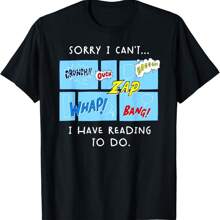 Funny Comic Book Lovers I Can't I Have Reading To Do Comics T-Shirt - màu đen - Xem 1