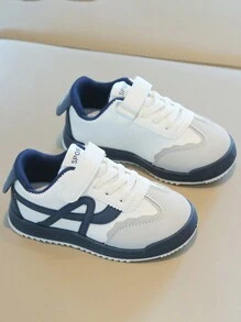 1 双儿童休闲软底运动鞋，秋季新款女孩和男孩运动鞋，百搭 - 藍色 - 查看 16