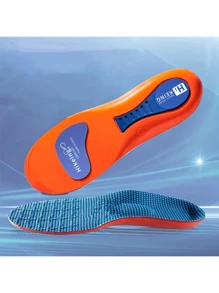 1 par de plantillas cómodas y suaves para hombre con absorción de golpes, transpirables y absorbentes, de longitud completa, accesorios para zapatos - Azul - Ver 5