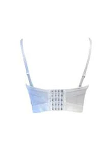 Apperloth A Áo nịt ngực Cami Top Đèn treo tường Hạt Mùa vụ - trắng - Xem 2