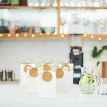 10/20/30pcs Kraft Paper Candy Bags With Tags Wedding Favors Gifts Packaging Bag Boxes For Kids Birthday Baby Shower Party Decor