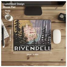 Alfombrilla de escritorio de silicona personalizada con alfombrilla de ratón - Accesorios personalizados para juegos y oficina de vuelta a la escuela - Blanco - Ver 5