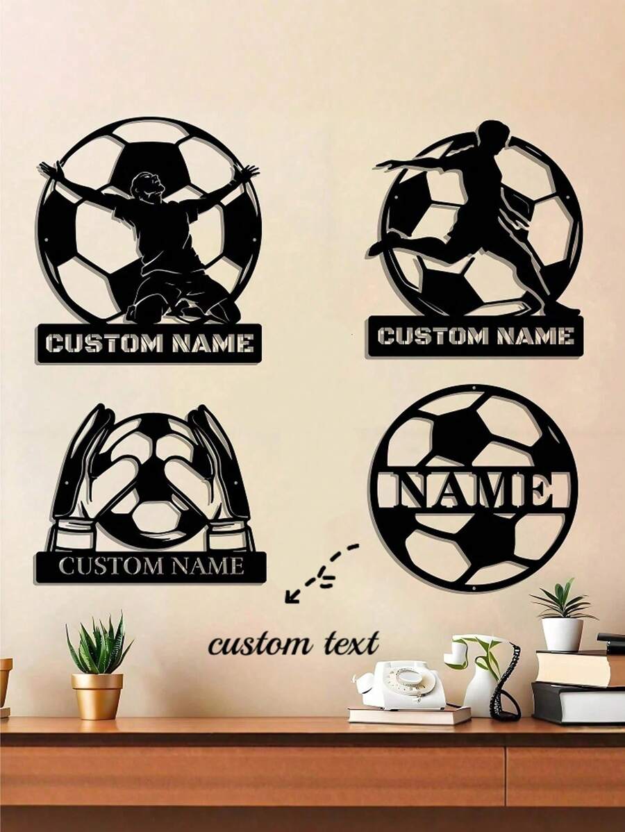 An Iron Personalized Football Player Playing Football Sign Goal Action Freeze Frame Custom Iron Wall Art Decoration Custom Holding Football Goal Victory Pose Football Player Football Lover Gift Gift Holiday Decoration Bedroom Living Room Pitch Gym Metal Sign Home Decorative Arts And Sports Lovers Suitable For Office Garden Porch Decoration Birthday And Ideal Gift Gifts Graduation